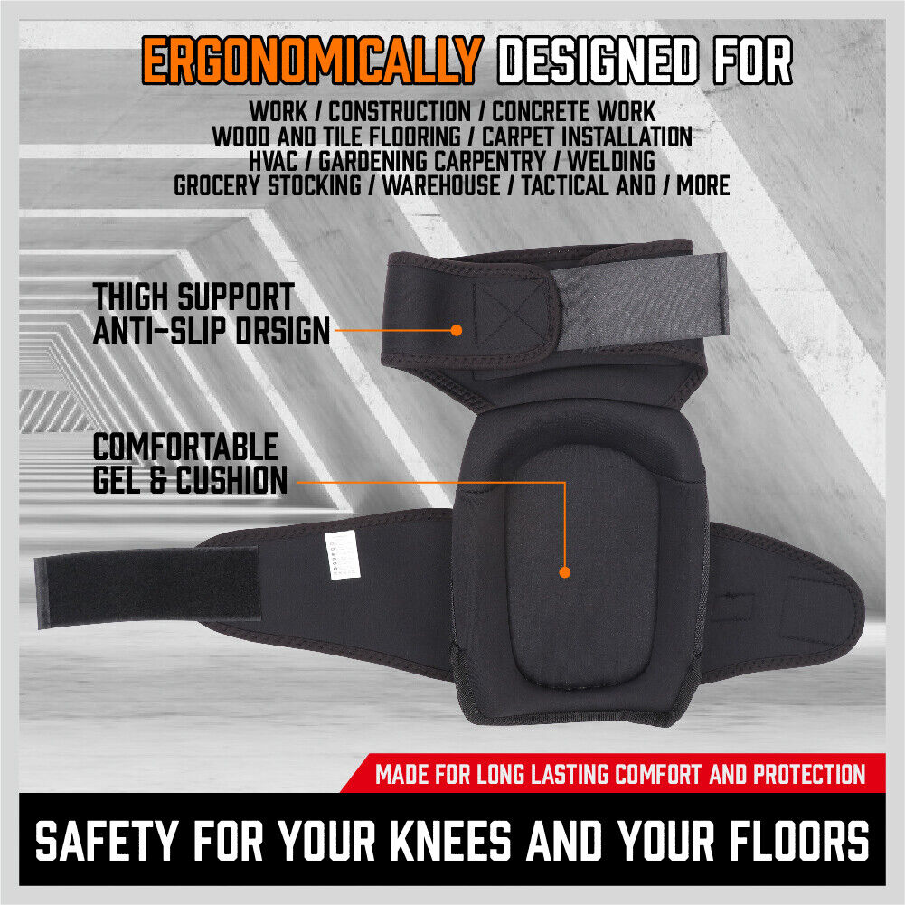 Hjemix | Stykke Knebeskyttelse Puter Arbeidssikkerhet Gelpute Høy Densitet Skum Polstring