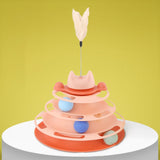 Hjemix | Deilig interaktiv sirkelbane med bevegelige baller kattehøytaler for avslapning