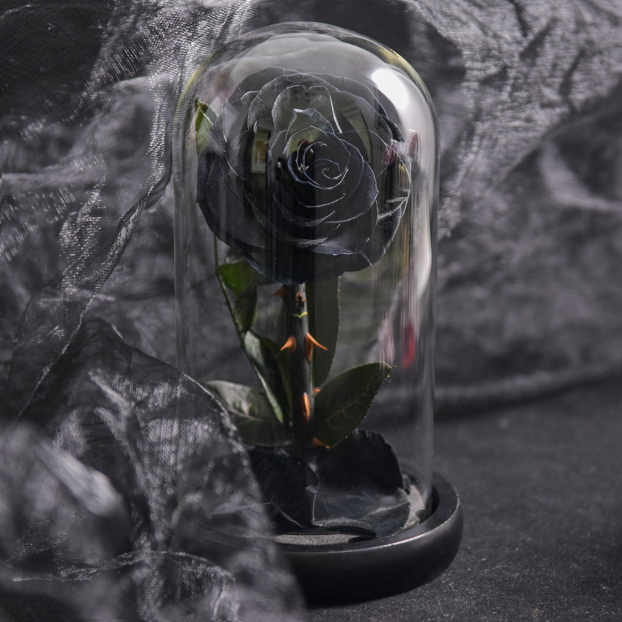 Hjemix | Forever Rose, Evig Rose i Glasskuppel, 3 Dagers Leveringstid, Blå