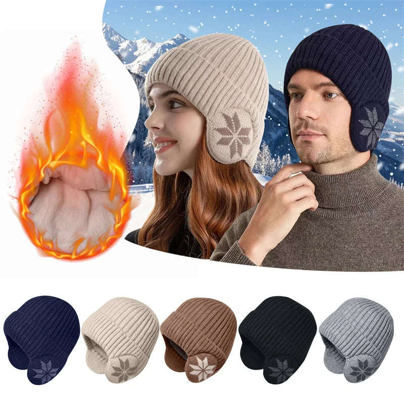 Hjemix | Vinter Beanie Hatt Skjerf Sett Varme Strikket Hatt