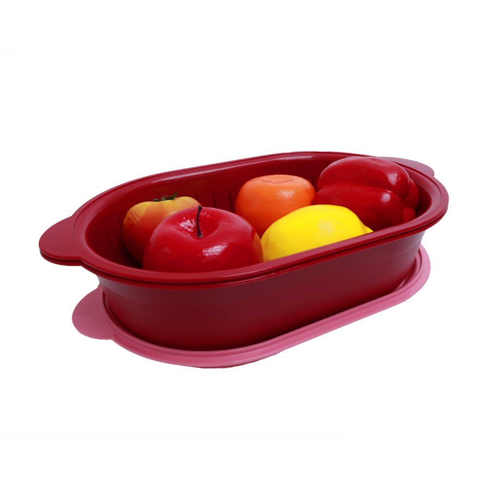 Hjemix | Tupperware Oval Server med Sil 2.0L