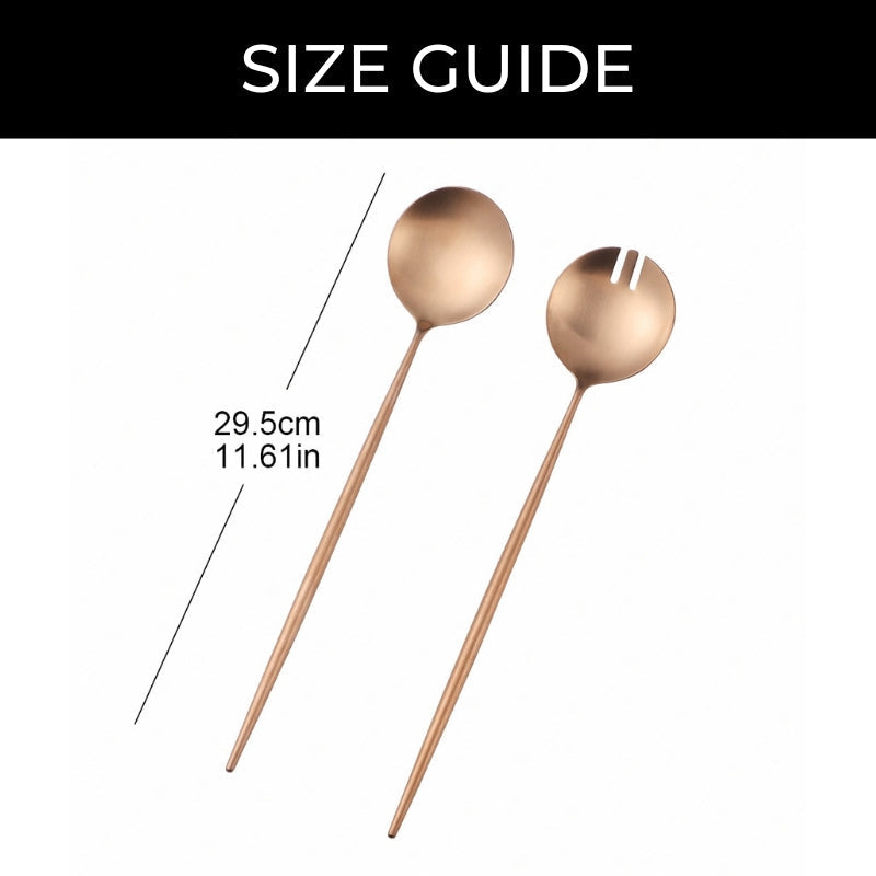 Hjemix | Rose Gold Salatbestikk og Serveringsutstyr Set