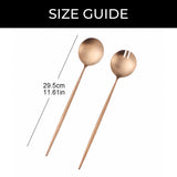 Hjemix | Rose Gold Salatbestikk og Serveringsutstyr Set