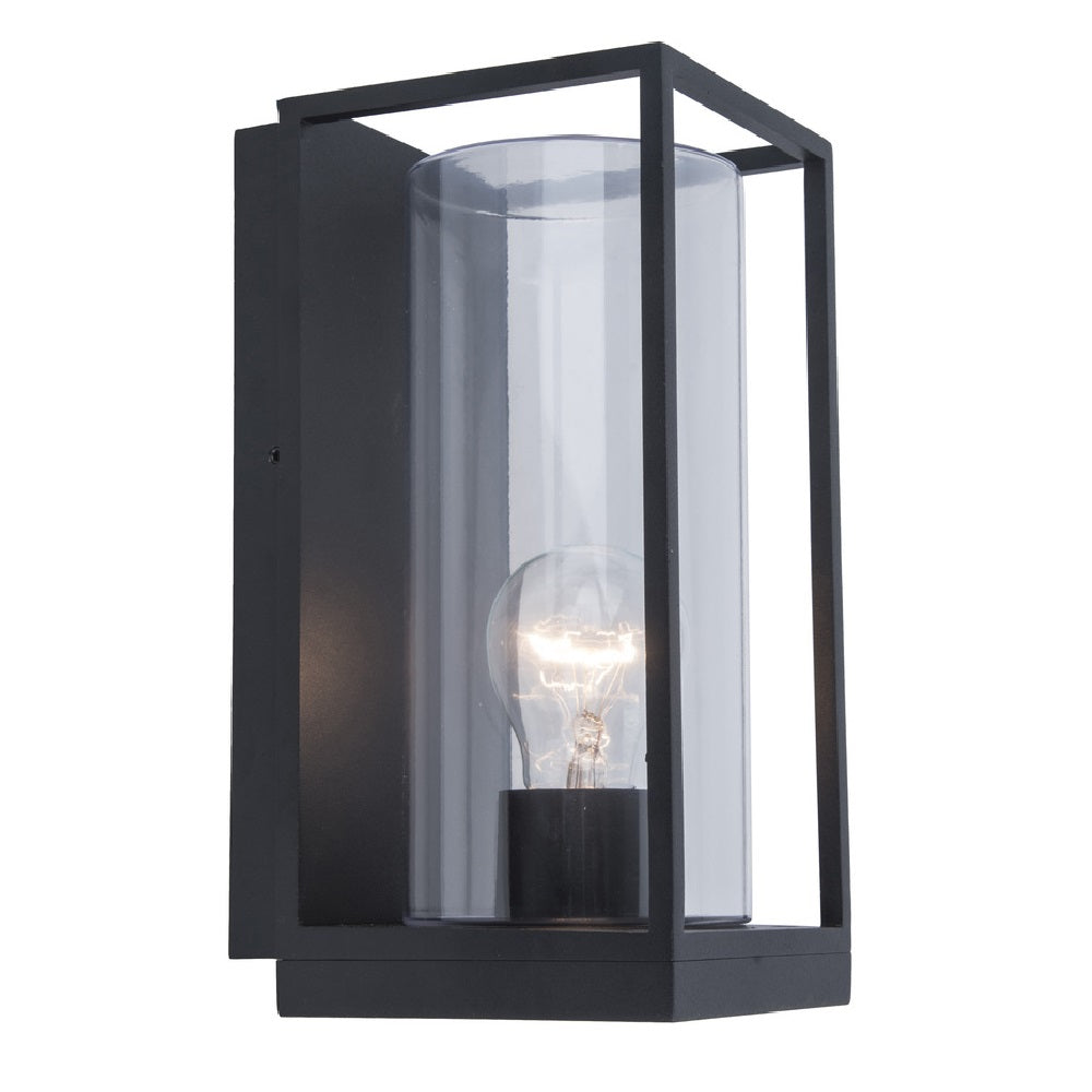 Hjemix | Lutec 5288803012 Flair Matt Black Utendørs Vintage Flush Lantern Vegglys