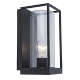 Hjemix | Lutec 5288803012 Flair Matt Black Utendørs Vintage Flush Lantern Vegglys