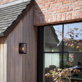 Hjemix | Lutec 5288803012 Flair Matt Black Utendørs Vintage Flush Lantern Vegglys