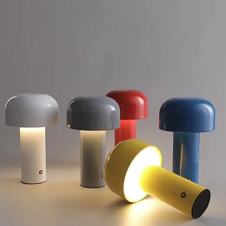 Hjemix | LED Bordlampe - Lumina - Trefarget Dimming Funksjon - Bærbar Lading