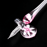 Glass Calligraphy Pen Set med blekk og pennholder