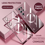 Hjemix | Transparent luksusbelegg magnetisk deksel for Samsung