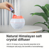 Hjemix | Saltlampe diffusor - 3-i-1 essensiell oljediffusor, Himalayasaltlamper & luftfukter