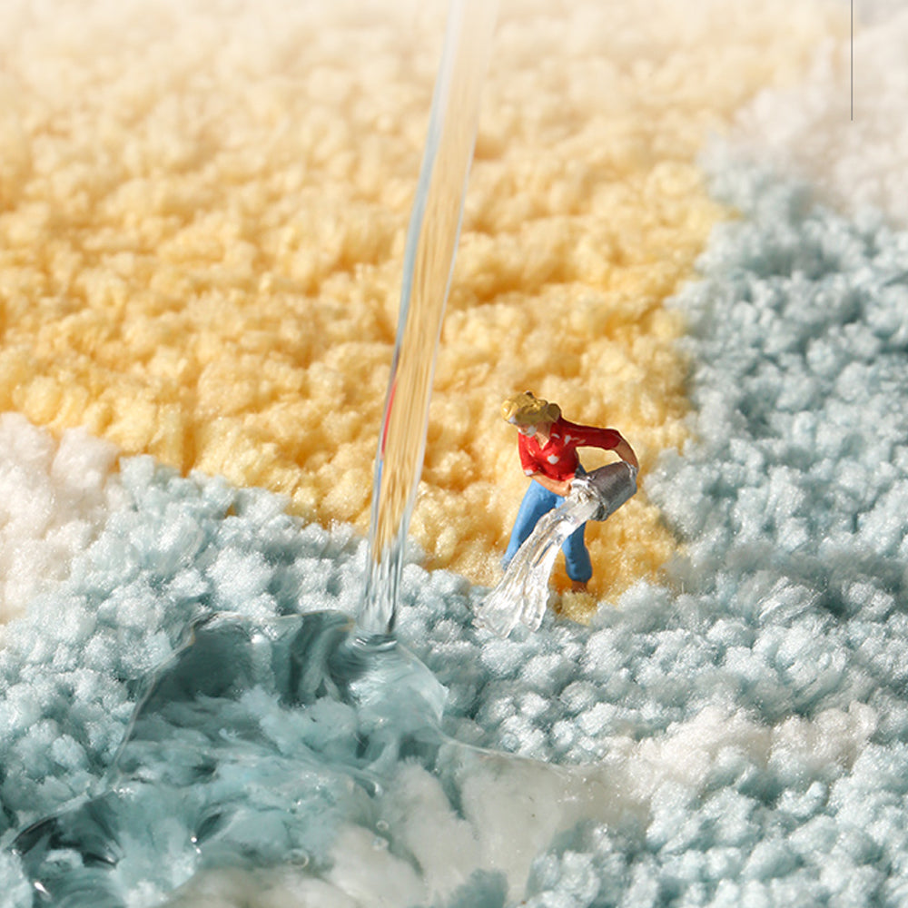 Hjemix | Feblilac Get Naked White Floor Bathroom Mat, 50x80cm Bathroom Rug, Plush Water-Absorbent, Non-Slip Toilet Mat, Artificial Bathroom Mats, Best Bath Rugs