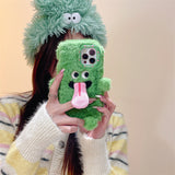 Hjemix | Morsom tungsten ut plush telefonholder for iPhone