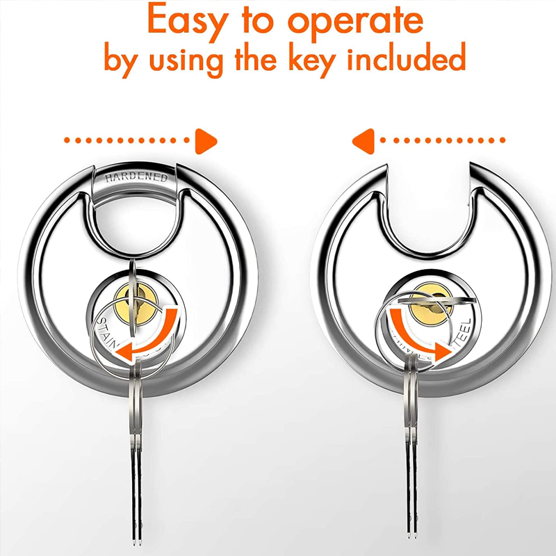 Hjemix | Rustfritt Stål Mini Rund Lås