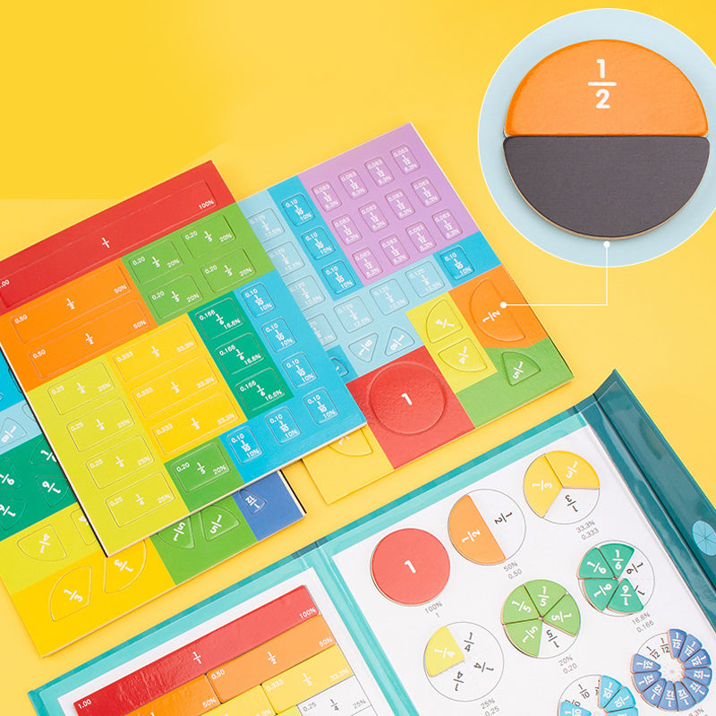 Hjemix | Montessori Utdanningsbok Brøk Graf for Barn