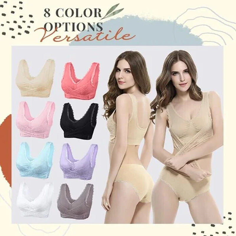 Hjemix | Front Cross-Side Buckle Lace Bh