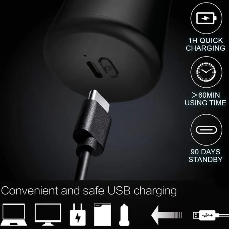 Hjemix | Pocket Størrelse Vaskbar Elektrisk Barberhøvel