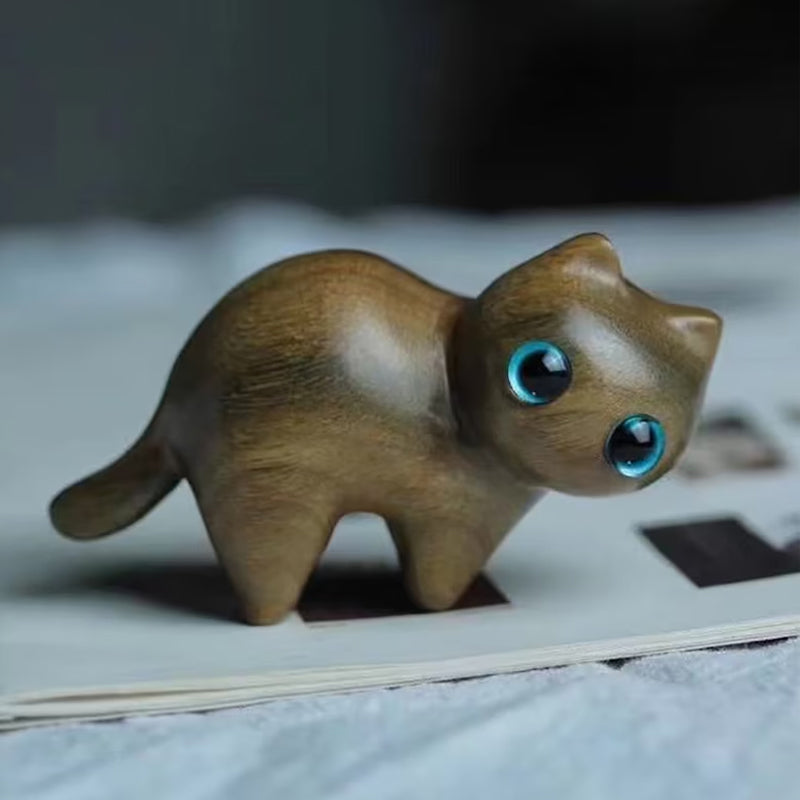 Hjemix | Sandalwood håndlaget tre katt