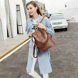 Hjemix | Ryggsekk med stor kapasitet - Full lær