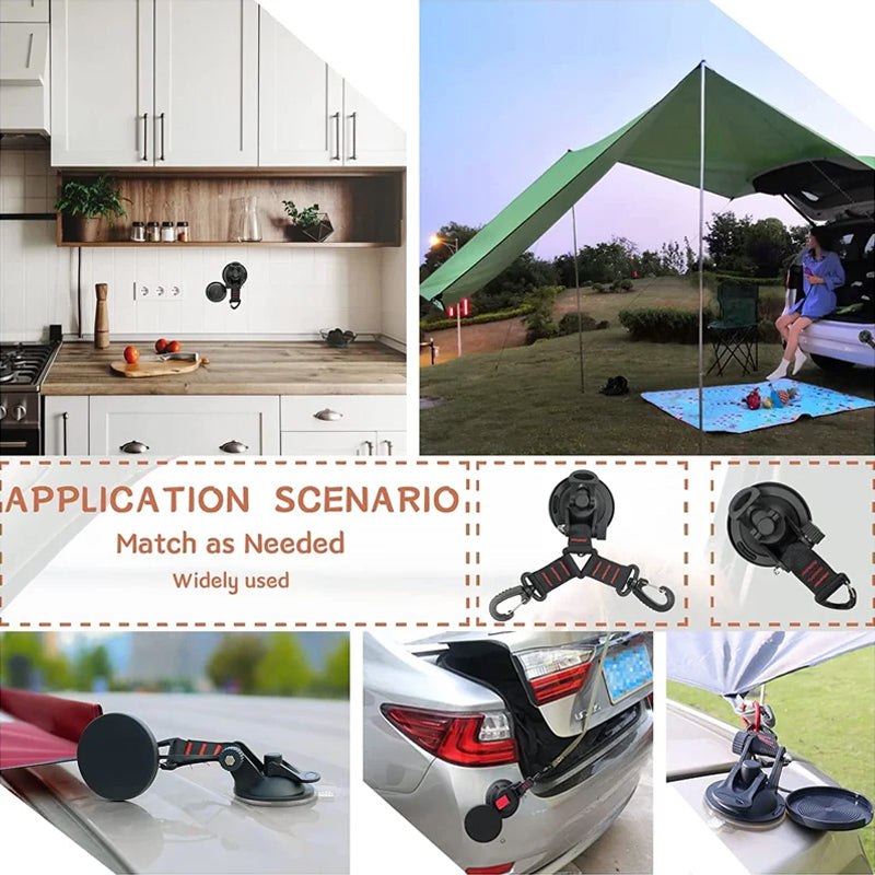 Hjemix | Tungt vektet vakuum sugekopp med krok