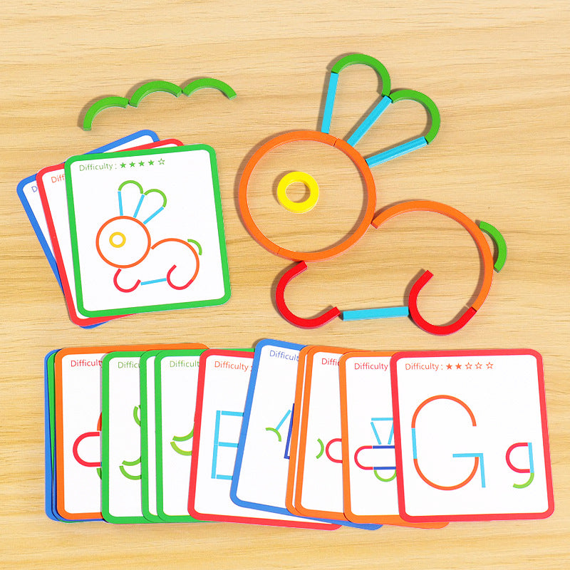 Hjemix | Montessori Barns Puslespill Logikktrening Ring Spill