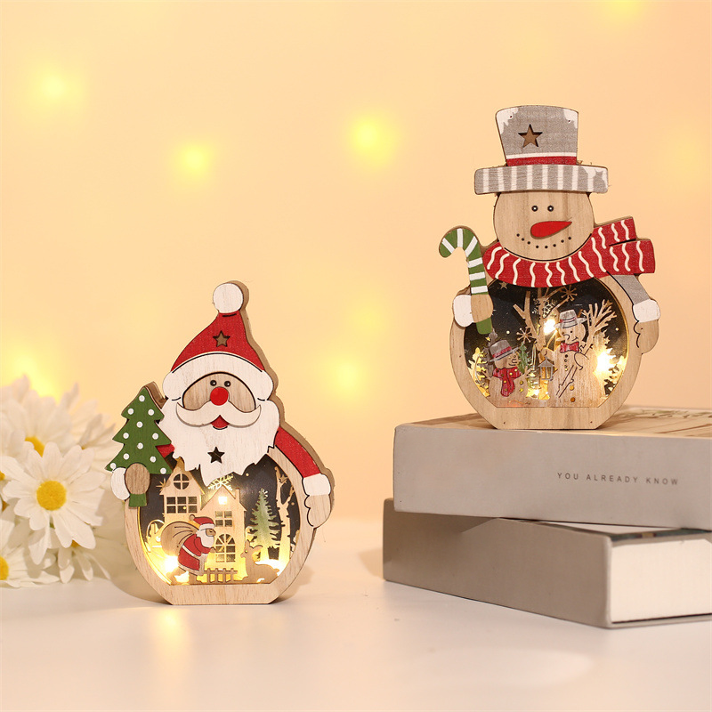 Hjemix | LED julekuler i tre med belysning