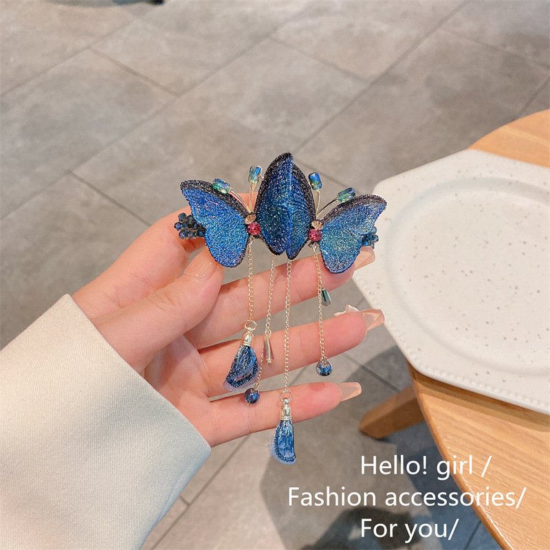 Hjemix | Temperament Sommerfugl Rhinestone Tuss hårnål