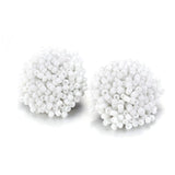 Hjemix | Lys og morsom håndlaget multicolor perle pompom stud øredobber