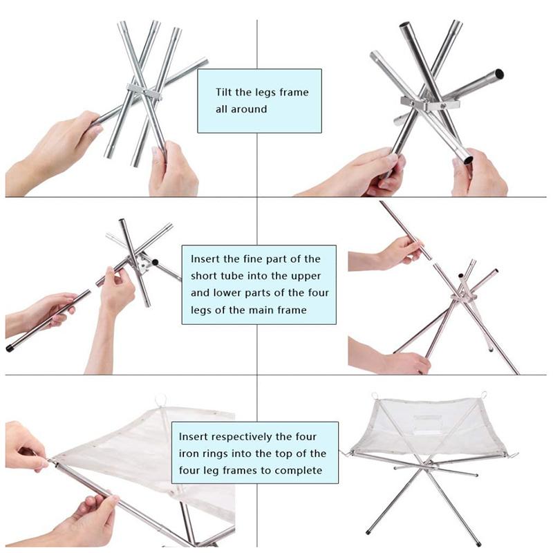 Hjemix | Utendørs sammenleggbar bålrist