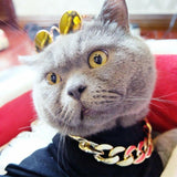Hjemix | Tykk gullkjede kjæledyr sikkerhetskrage