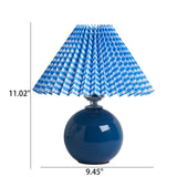 Hjemix | Nordisk minimalistisk 1-lampe bordlampe laget av keramikk med folder