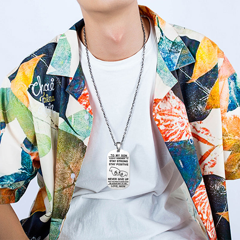 Hjemix | Engelsk alfabet rustfritt stål halskjede