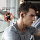 Hjemix | Bluetooth-Hodetelefoner, Stereo In-Ear Hodetelefoner, Sikker Passform For Sport, Treningssenter, Reise (Vanntett, Støyreduserende Mikrofon)
