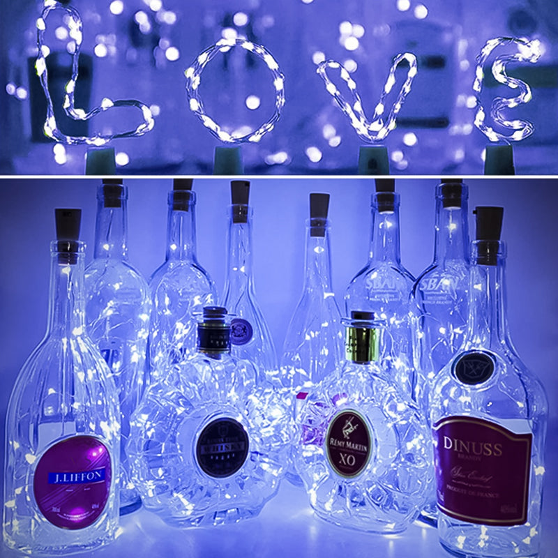 Hjemix | LED Flaske Lys Kork Natt Lys DIY Dekor Gave