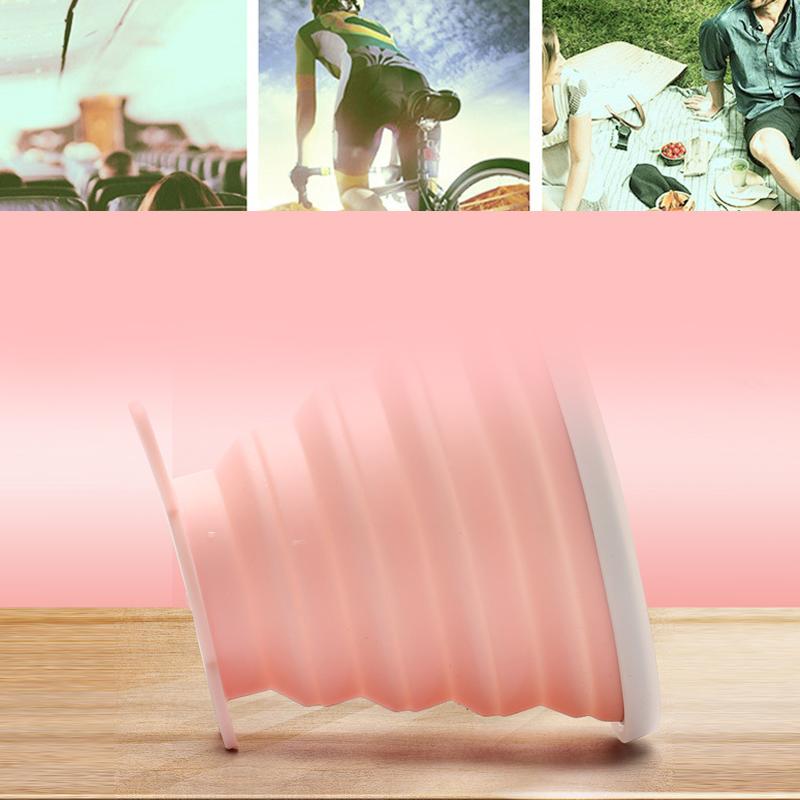 Hjemix | Silikon sammenleggbare vannglass med lokk