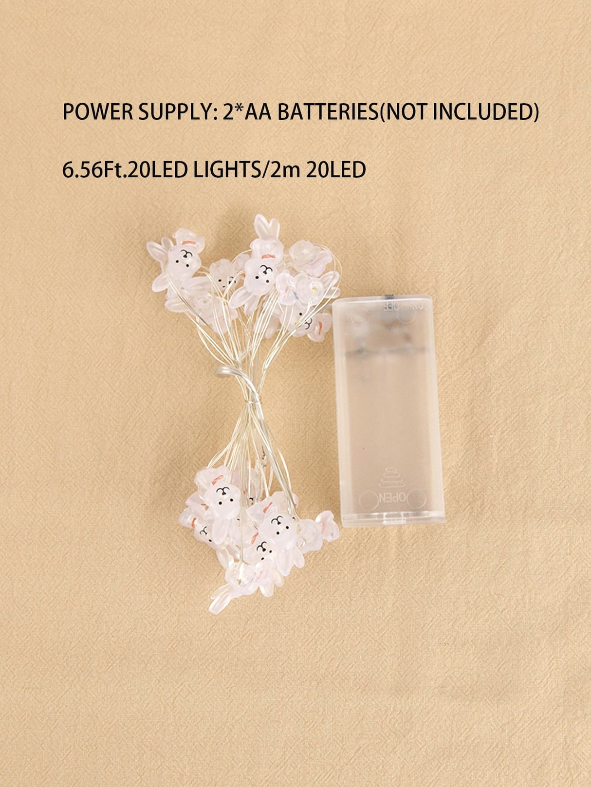 Hjemix | 20 LED 2M Kanin Fairy Lights - Nyhet Belysning