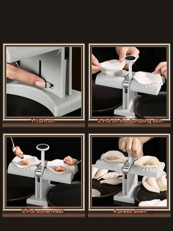 Hjemix | Husholdning Dobbel Hode Automatisk Dumpling Maker Mold
