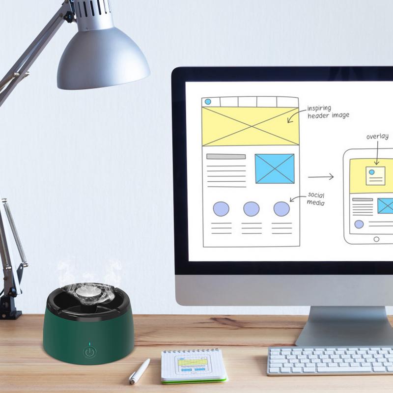 Hjemix | Luktfri Røykfri Asjett - Bærbar Røyk Fangst med Duftfilter