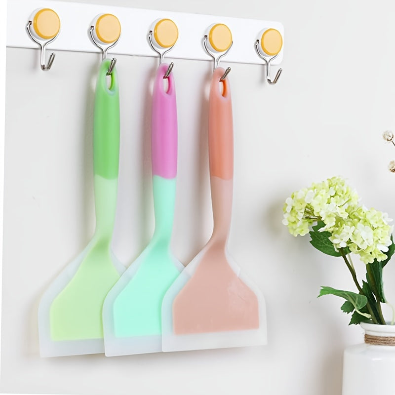 Hjemix | Premium Tamagoyaki Silikon-Spade - Varmebestandig, Non-stick med bred ergonomisk grep - Ideell for pizza, steking, grilling, pannekaker, fluorescerende grønn, Eid Al-Adha Mubarak