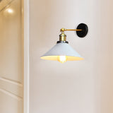 Hjemix | Hvit industriell vintage vegglampe