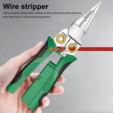 Hjemix | 8 i 1 Ledningsstripper Twister for Kutting og Trekking av Ledninger, Kabelsakser, Spenningsmåler Tenger, 12V til 250V Live