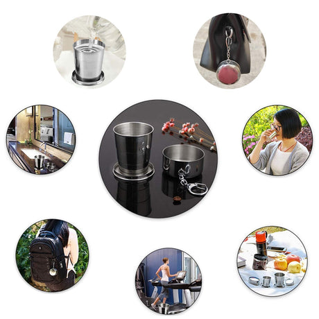 Hjemix | Sammenleggbart kopp i rustfritt stål