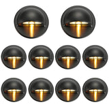 Hjemix | Fvtled Pakke med 10 Varmhvite Lavspennings Led Deck Lys for Utendørs Hage- og Sti Belysning