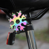 Hjemix | Snøfnugg - MultiVerktøy 18-i-1 Rustfritt Stål Bærbar for Utendørs Eventyr