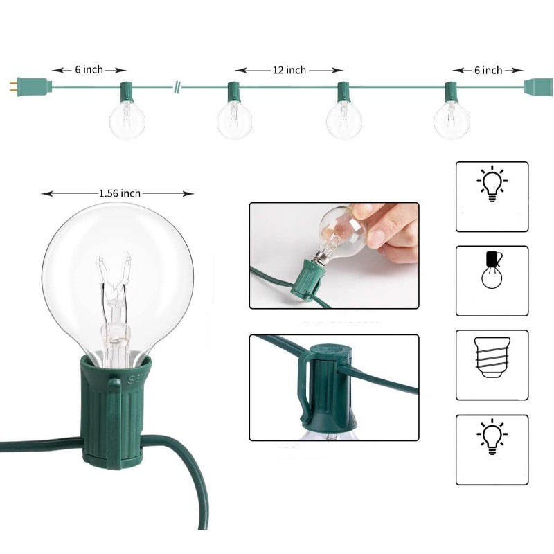 Hjemix | Royaleva Utendørs Dimmable Lyslenker - 20 fot LED Ambient Belysning