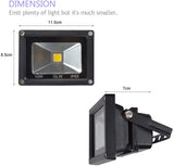 Hjemix | Glw 10W Led Flomlys 2 Pakke - Varm Hvit Utendørslys, 750Lm, Halogen Ekvivalent