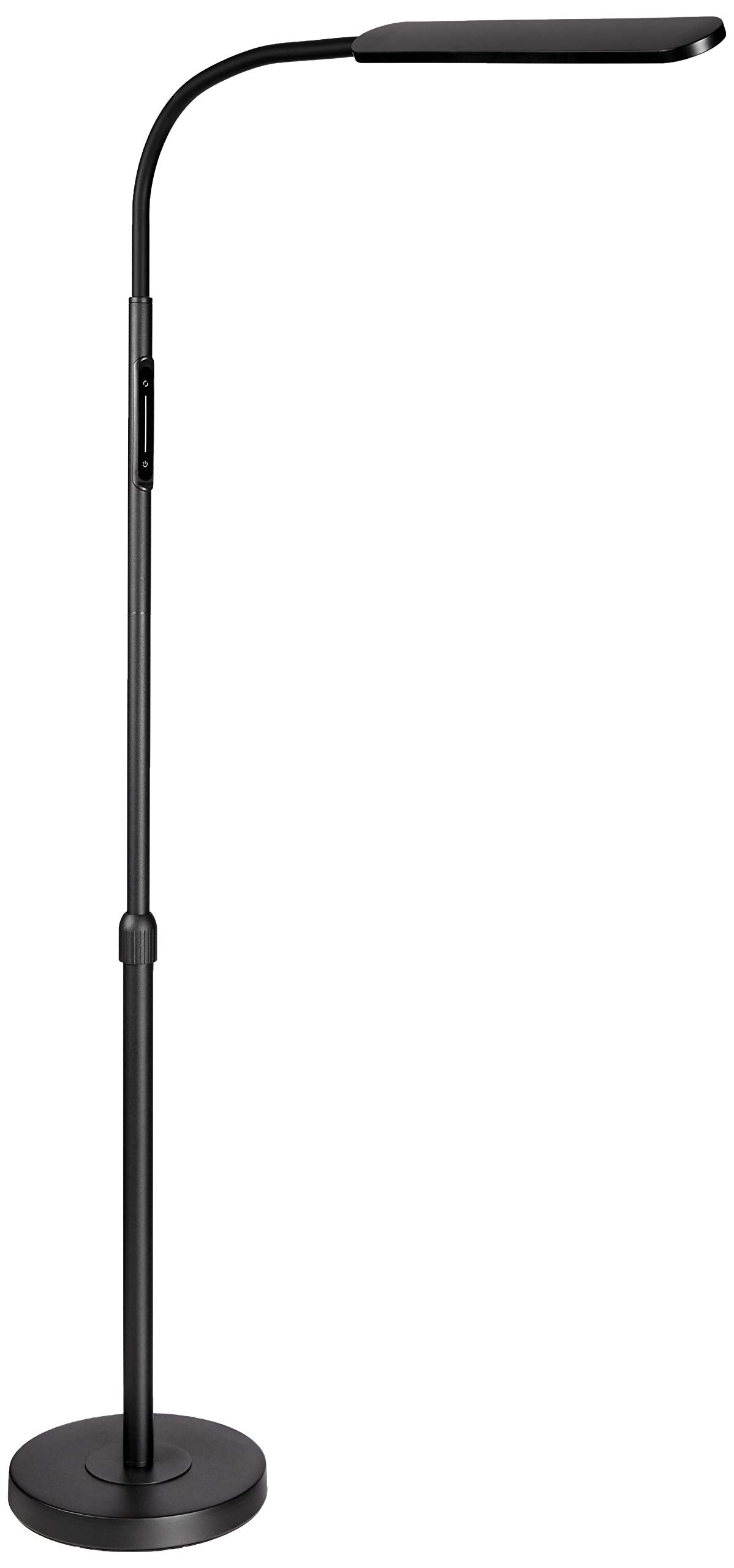 Hjemix | Nxone Justerbar Led Gulvlampe, Svart, Moderne Leselys Med 4 Farger & Stegløs Lysstyrke