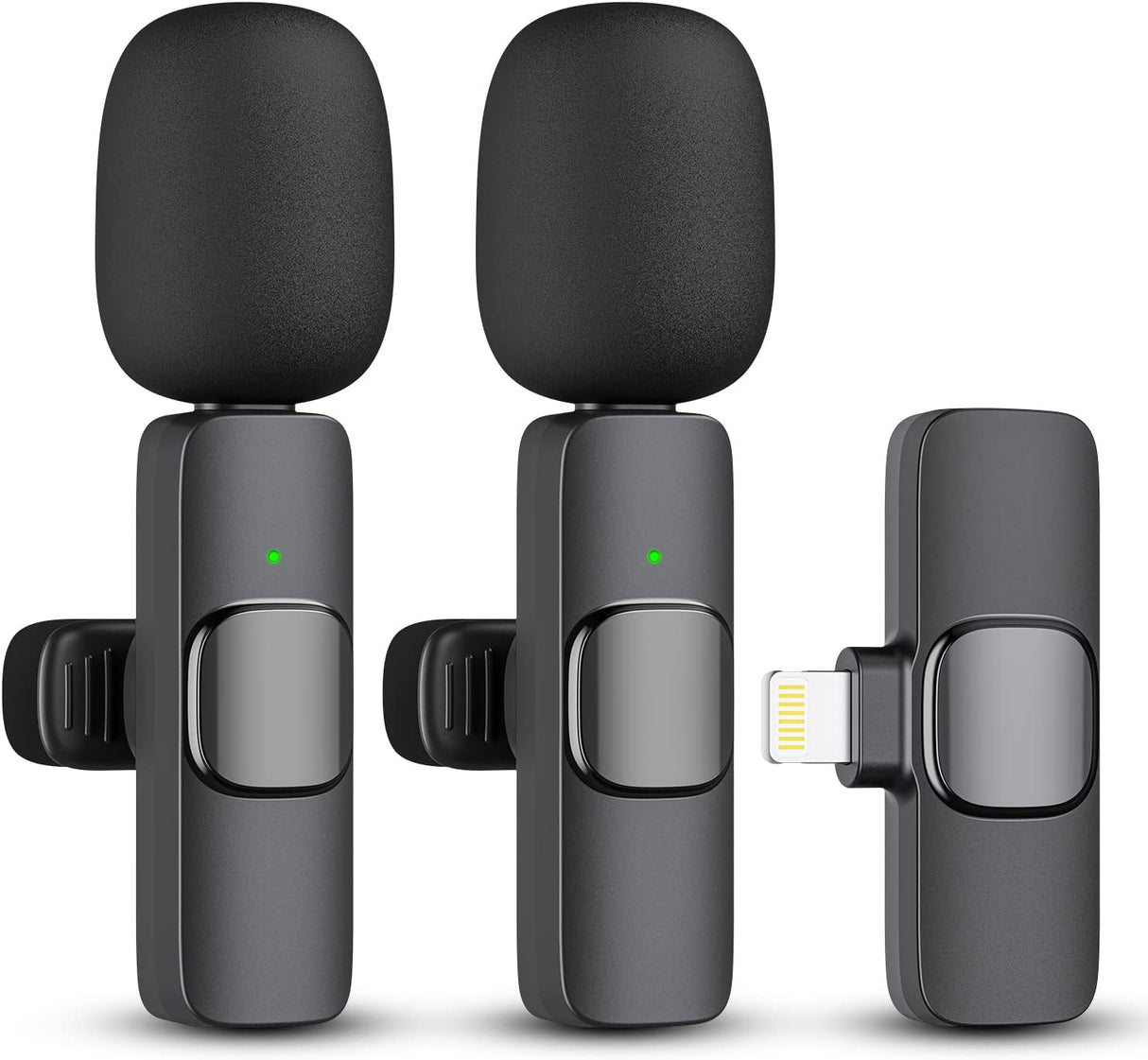 Hjemix | 2-Pack trådløs mikrofon for iPhone iPad