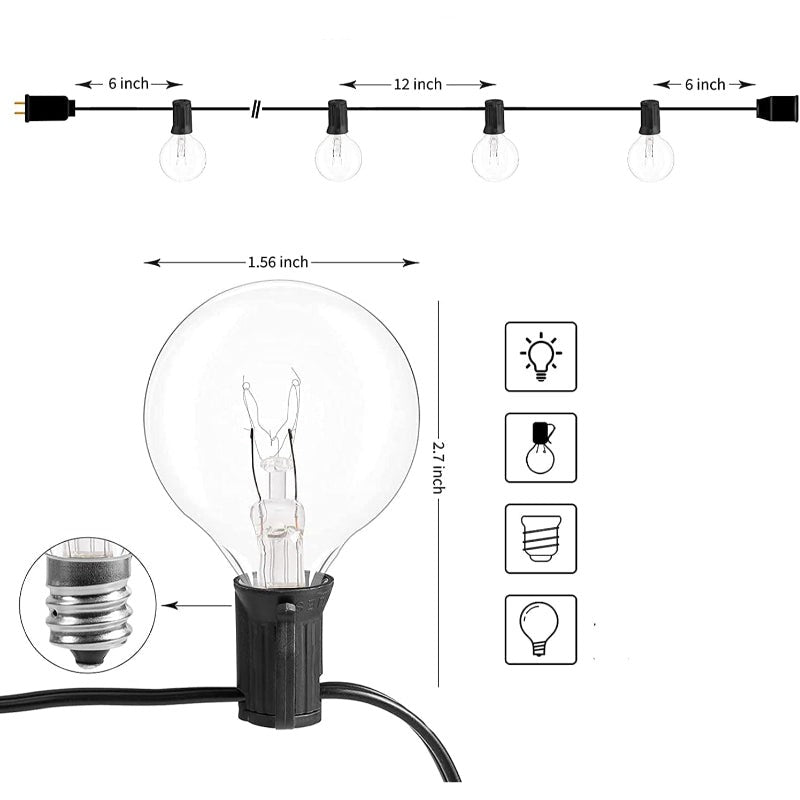 Hjemix | Royaleva Utendørs Dimmable Lyslenker - 20 fot LED Ambient Belysning