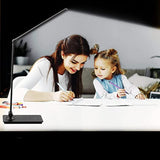 Hjemix | LED skrivepultlampe, berøringskontroll skrivepultlampe med 3 lysstyrkenivåer, dimbar skrivebordlampe med justerbar arm, sammenleggbar bordlampe for skrivebord soverom nattbord kontor