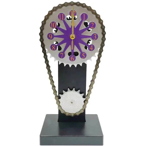 Hjemix | Urkedje med bevegelse - Stille roterende bordklokke